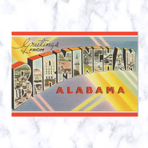 Vintage Birmingham Alabama Postcard Vykort