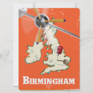 Vintage Birmingham-resemalj Inbjudningar