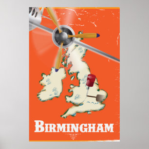 Vintage Birmingham-resemalj Poster