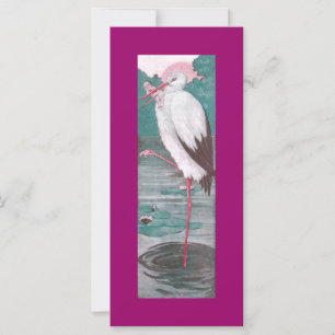 Vintage Birth Notification with Stork