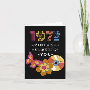 Vintage Birthday 1972 Retro Design for Friend Kort
