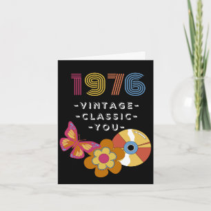 Vintage Birthday 1976 Retro Design for Friend Kort