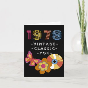 Vintage Birthday 1978 Retro Design for Friend Kort