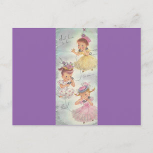 Vintage Birthday Gossip Girls Vykort