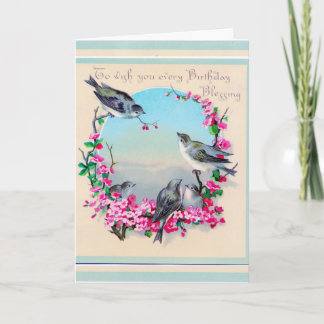 Vintage Birthday Greeting Card Kort