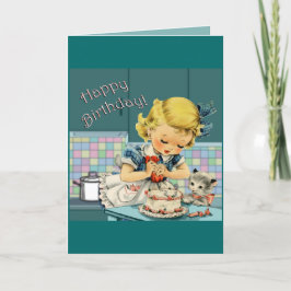 Vintage Birthday Kort
