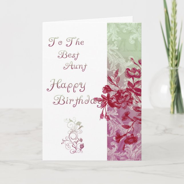 Vintage Birthday Moster Kort (Framsida)