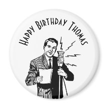 Vintage Birthday Radio Announcer