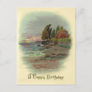Vintage Birthday Vykort