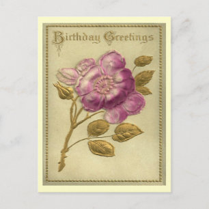 Vintage Birthday Vykort