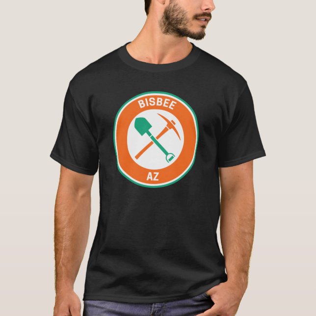 Vintage Bisbee Arizona Överstorlek T Shirt (Framsida)