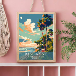Vintage Biscayne National Park – Tropical Paradise Poster