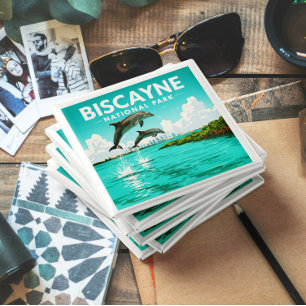 Vintage Biscayne nationalpark Magnet