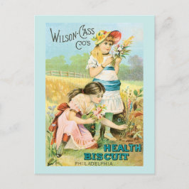 Vintage Biscuit Girls-vykort Vykort