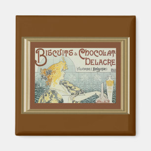 Vintage Biscuits Chocolat Delacre och Magnet