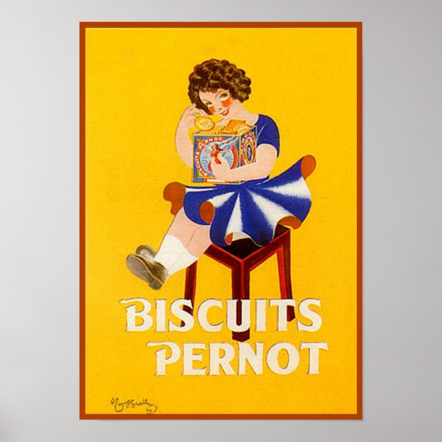 Vintage Biscuits Pernot Ad Poster (Framsidan)