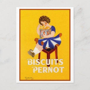 Vintage Biscuits Pernot Ad Vykort