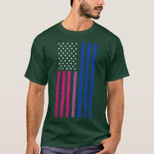 VINTAGE Biseual Pride Flagga, US Flagga, LGBTQ-Pri T Shirt