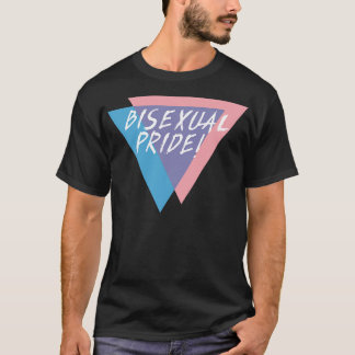 Vintage Bisexual Pride Rosa Blue Lila Triangles T Shirt