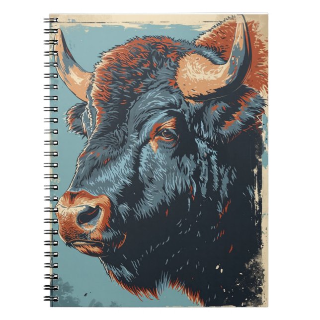 Vintage Bison Anteckningsbok (Framsidan)