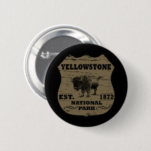 Vintage Bison Yellowstone Nationalpark Knapp