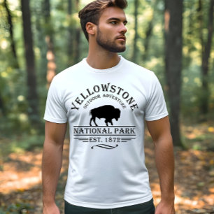 Vintage Bison Yellowstone Nationalpark T Shirt