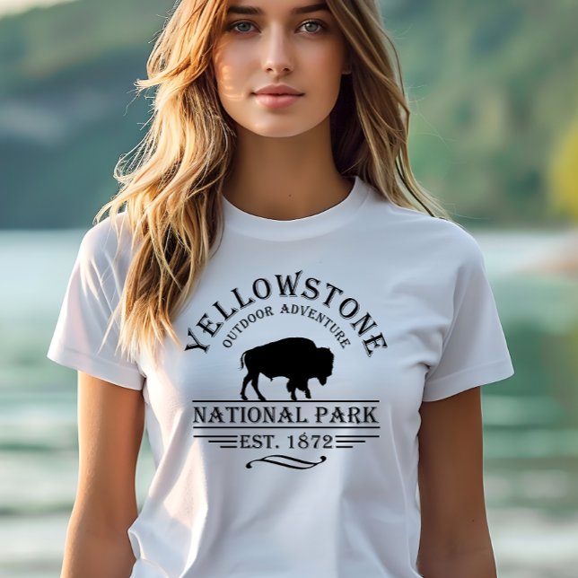 Vintage Bison Yellowstone Nationalpark T Shirt (Skapare uppladdad)