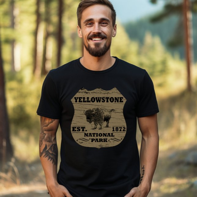 Vintage Bison Yellowstone Nationalpark T Shirt (Skapare uppladdad)