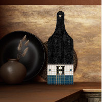 Vintage Bistro Tile Turquise och Guld Monogram