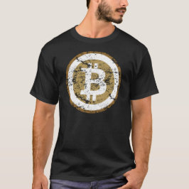 Vintage Bitcoin (Bleknad) Grafiskt tryckt t-shirt