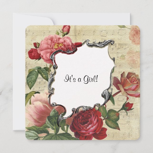 Vintage Bjud in småbarn i Ro Inbjudningar (Framsida)