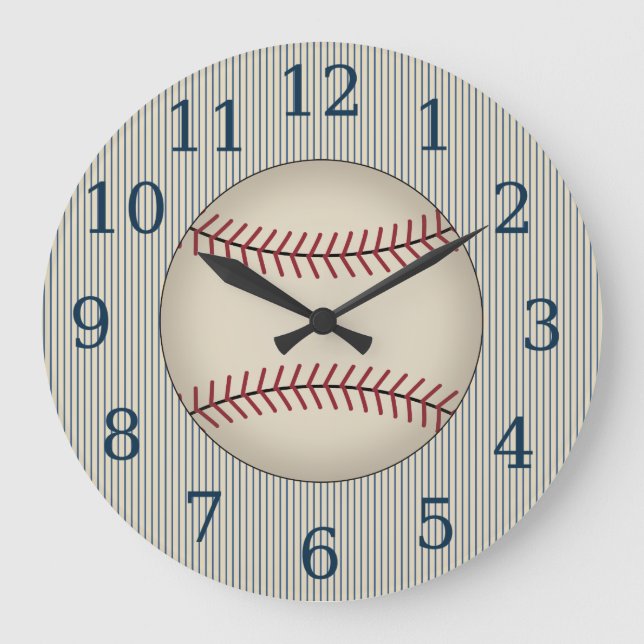 Vintage blå baseball väggklocka present (Framsida)