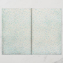 Vintage Blå Blommigt Journal sida med mönster