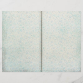 Vintage Blå Blommigt Journal sida med mönster