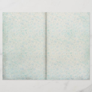 Vintage Blå Blommigt Journal sida med mönster