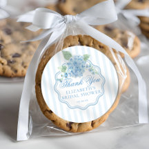 Vintage Blå Hortensia Blomma Rand Tack