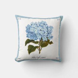 Vintage Blå Hydrangea Pillow Kudde