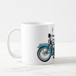Vintage Blå motorcykel Kaffemugg