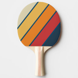 Vintage Blå Regnbåge Djärva Randig Pingisracket