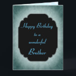 Vintage blå stjärnor Birthday Brother Kort<br><div class="desc">Grattis på födelsedagen Brother-designkort för snyggt och Chic.</div>