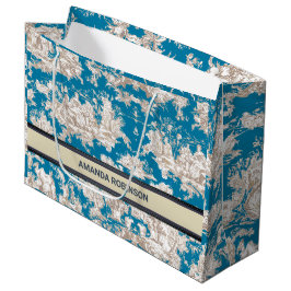 Vintage Blå Toile de Jouy Monogrampresent