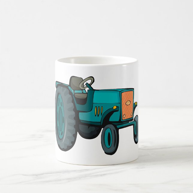 Vintage Blå Traktor Bondeliv Kaffemugg (Skapare uppladdad)