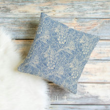 Vintage Blå William Morris Stil Blommig