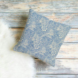 Vintage Blå William Morris Stil Blommig  Kudde