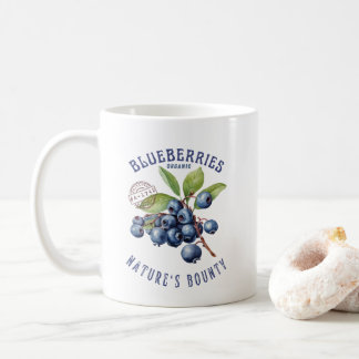 Vintage blåbär – Botanisk frukt Kaffemugg