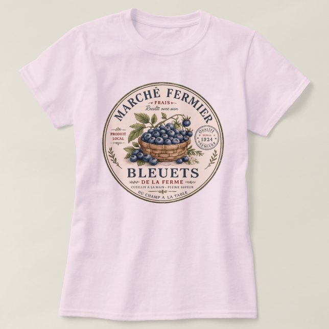 Vintage Blåbärsetikett T Shirt (Design framsida)