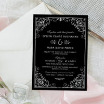 Vintage Black and Silver Art Deco Bröllop