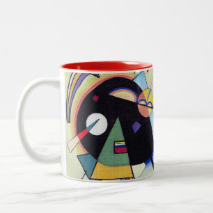 Vintage Black and Violet - Kandinsky Abstrakt Art Två-Tonad Mugg
