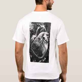 Vintage Black and White Broken Heart Graphic T-Shi T Shirt
