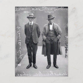 Vintage Black and White Criminal Manar Mugg Shot Vykort